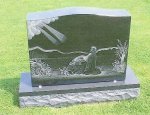 #40 - 2-6 Black Granite - Etched Christ in the Garden